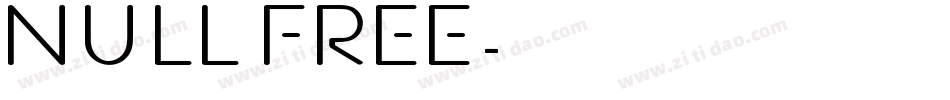 Null Free字体转换